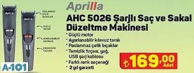 APRİLLA ŞARJLI SAÇ VE SAKAL DÜZELTME MAKİNESİ
